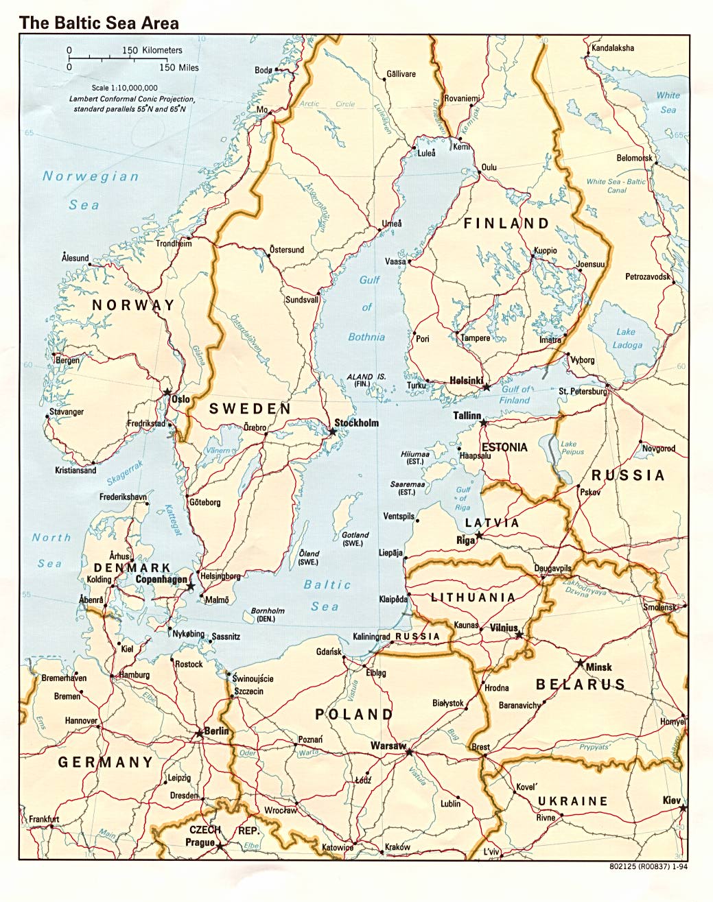 Politisk kart Baltic region 2004